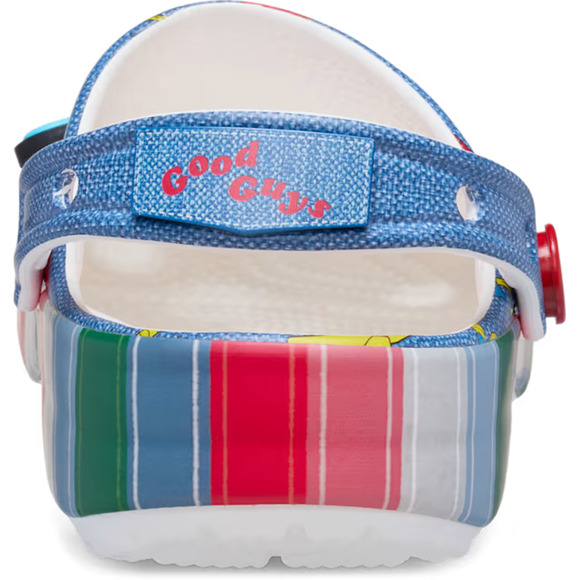 NEW Crocs Chucky Classic Slip On Clogs Mens Size 13 Sandals Multi Blue Halloween - Picture 6 of 7